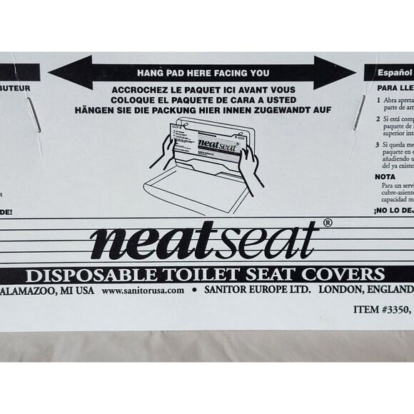 New Sanitor NeatSeat Disposable Toilet Seat Cover Refills 4 Packs 500 Pieces - Picture 3 of 4